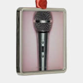 Chroommicrofoon Metalen Ornament (Rechts)