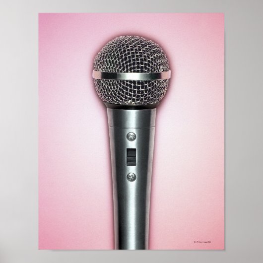 Chroommicrofoon Poster (Voorkant)