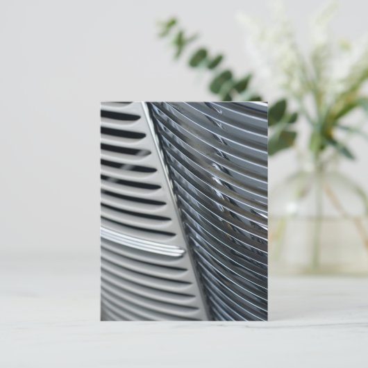 chroomrooster van antiek auto's briefkaart (Staand voorkant)