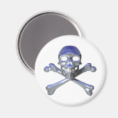 Chroomschedel en kruisbeenderen magneet (Voorkant / Achterkant)