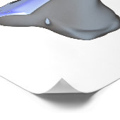 Chroomschedel en kruisbeenderen poster (Hoek)