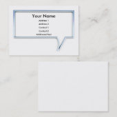 chroomspraakballon visitekaartje (Voorkant / Achterkant)