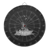 Chroomstijl Gevist op koolstofvezel Dartbord (Voorkant)