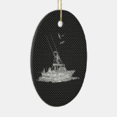 Chroomstijl Gevist op koolstofvezel Keramisch Ornament (Rechts)