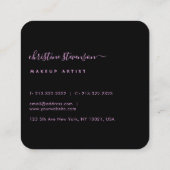 Chroze blauw Oranje Waterverf Abstract script Vierkante Visitekaartje (Achterkant)