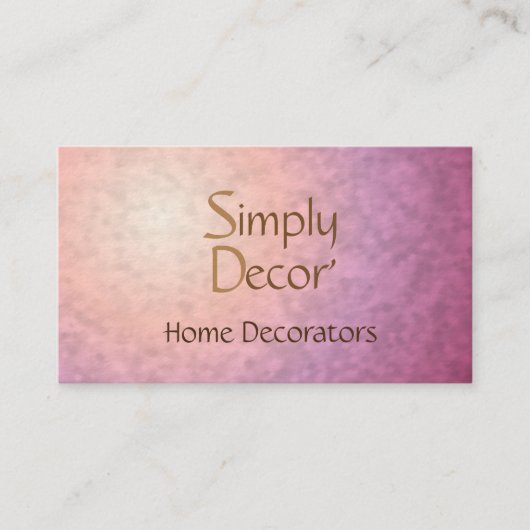 Chroze Oranje binnenste decorator Visitekaartje (Voorkant)