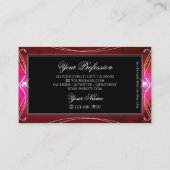 Chroze rood zwart   met peuken joodse Ornament Visitekaartje (Achterkant)