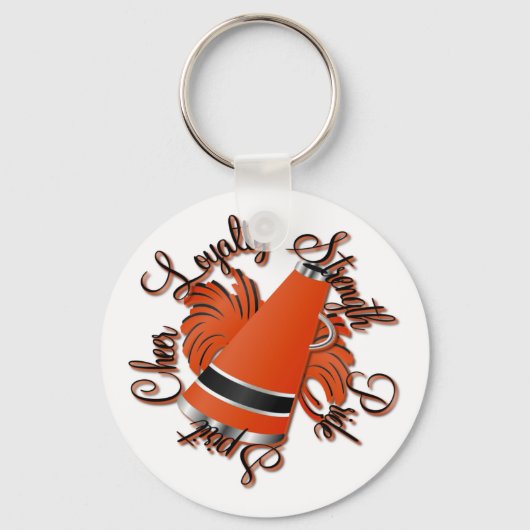 Chroze zwart en oranje kwaliteit sleutelhanger (Voorkant)