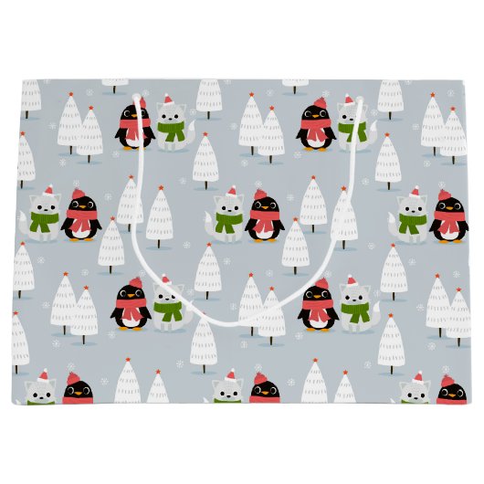 Chrsitmas Trees, pinguïns en katten Groot Cadeauzakje (Voorkant)