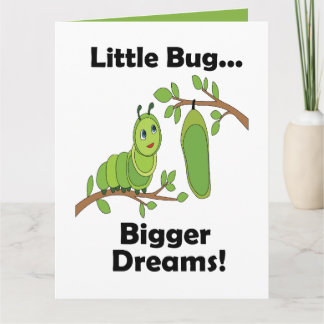 Chrysalis Kleine Bug Grotere Dromen Baby Shower Kaart