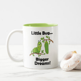 Chrysalis Kleine Bug Grotere Dromen Baby Shower Tweekleurige Koffiemok