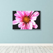 Chrysant Bloem 16.50x11 (41.25x27.5cm) waca Canvas Afdruk (Insitu (Houten vloer))