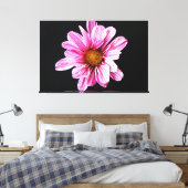 Chrysant Bloem 60x40 (150x100cm) waccna Canvas Afdruk (Insitu (Slaapkamer))