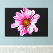 Chrysant Bloem 60x40 (150x100cm) waccna Canvas Afdruk (Insitu (Houten vloer))