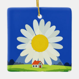 Chrysant Keramisch Ornament