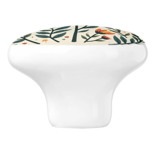 chrysant keramische knop (Zijkant)