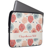  chrysant motief japans patroon laptop sleeve (Voorkant Rechts)