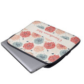  chrysant motief japans patroon laptop sleeve (Voorkant onderkant)