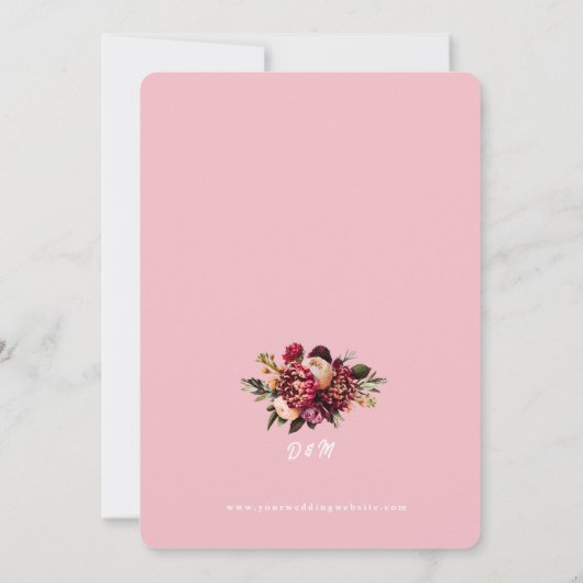 Chrysant op amandelbloesem kaart (Achterkant)