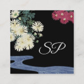 Chrysant, Running Water, Schoonheidssalon Spa Zwar Vierkante Visitekaartje (Achterkant)