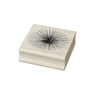 Chrysant vuurwerk rubberstempel
