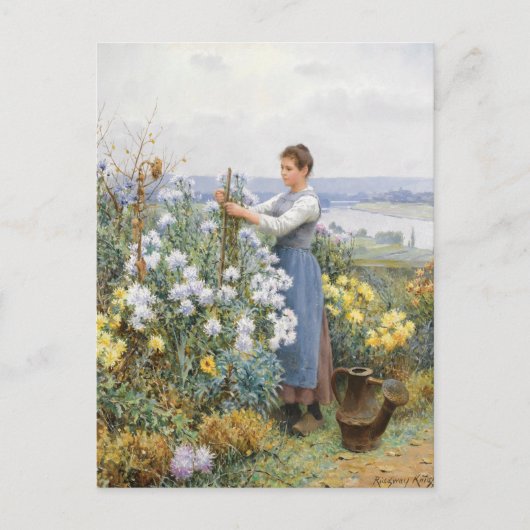 chrysanten | Daniel Ridgway Knight Briefkaart (Voorkant)