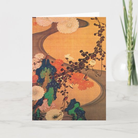 Chrysanten door een stroom kaart (Voorkant)