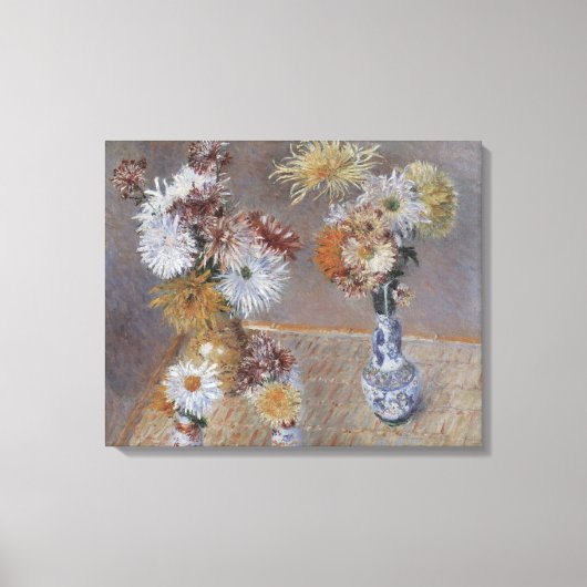 Chrysanten door Gustave Caillebotte Canvas Afdruk (Voorkant)