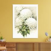 Chrysanten – Elegante  botanische Canvas Afdruk (Insitu (Woonkamer))