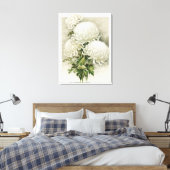 Chrysanten – Elegante  botanische Canvas Afdruk (Insitu (Slaapkamer))