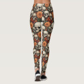 Chrysanten en schedels leggings (Achterkant)