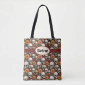 Chrysanten en schedels tote bag (Voorkant)