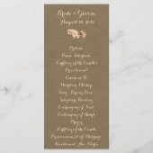 Chrysanten in een fles bruiloft programma Kaart (Achterkant)