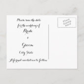 Chrysanten in een flesje Save the Date Briefkaart (Achterkant)