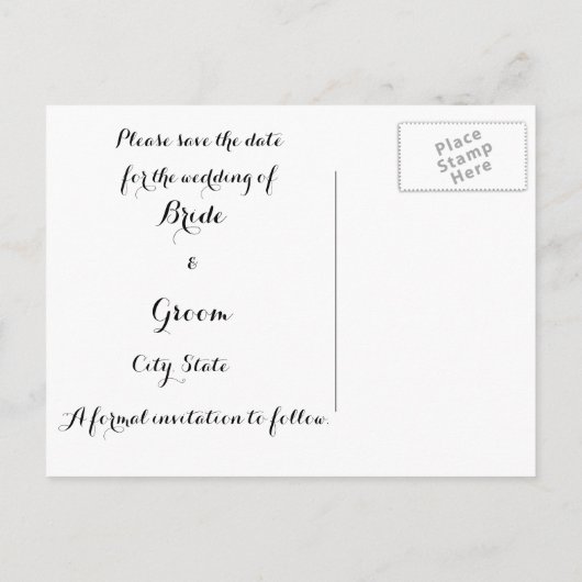 Chrysanten in een flesje Save the Date Briefkaart (Achterkant)