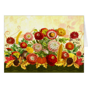 Chrysanten met herfstthema en wangzakeekhoorn