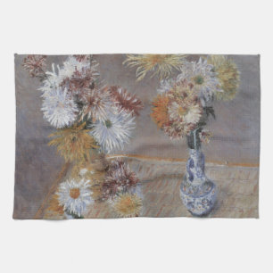 Chrysanten van Gustave Caillebotte Theedoek