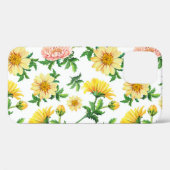 Chrysanten Waterverf: Naadloos bloemenontwerp Case-Mate iPhone Case (Achterkant (horizontaal))