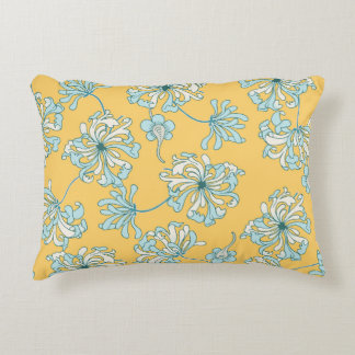 chrysantenbloemen, oosters patroon. accent kussen