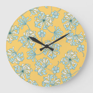 chrysantenbloemen, oosters patroon. grote klok