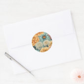  chrysantenpatroon ronde sticker (Envelop)