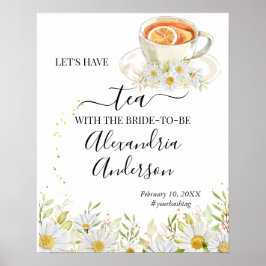 Chrysanthe Greenery Tea Vrijgezellenfeest Welkomst Poster