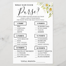 Chrysanthem Wat zit er in je tas Douche spel kaart