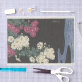 Chrysanthema en stromend water van Ohara Koson Tissuepapier (Craft)