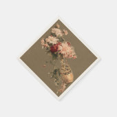 Chrysanthema in een fles servet (Hoek)