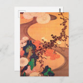 Chrysanthema met gesteente (1760) briefkaart (Voorkant / Achterkant)