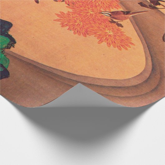 Chrysanthema met gesteente (1760) cadeaupapier (Hoek)