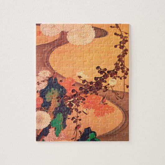 Chrysanthema met gesteente (1760) legpuzzel (Verticaal)