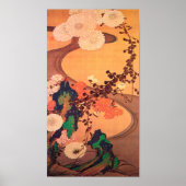 Chrysanthema met gesteente (1760) poster (Voorkant)