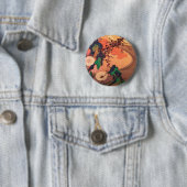 Chrysanthema met gesteente (1760) ronde button 5,7 cm (In situ)